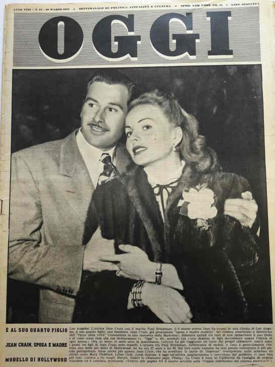 OGGI magazine side cover Issue 12 20 March 1952
