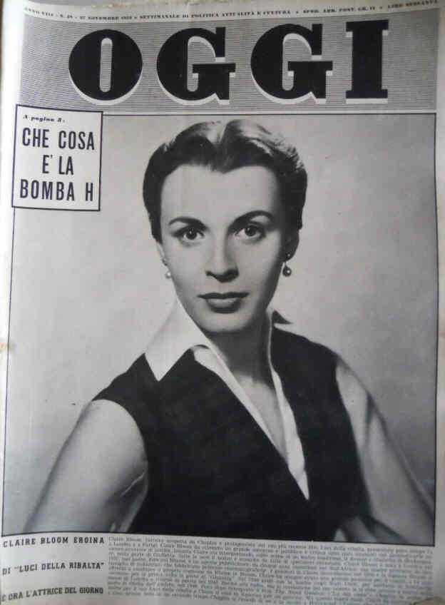 OGGI magazine side cover Issue 48 27 November 1952