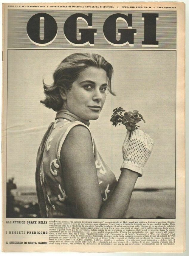 OGGI magazine side cover Issue 33 19 August 1954