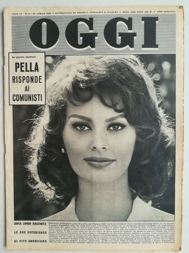 OGGI magazine side cover Issue 17 23 April 1959