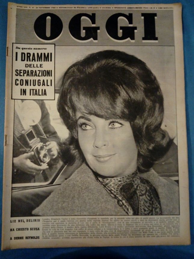 OGGI magazine side cover Issue 47 24 November 1960