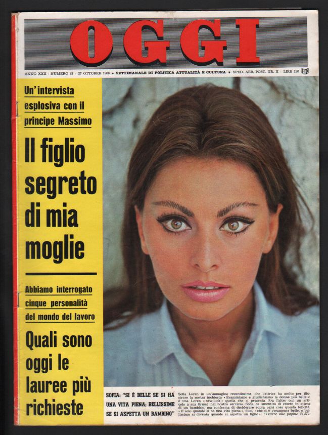 OGGI magazine side cover Issue 43 27 October 1966