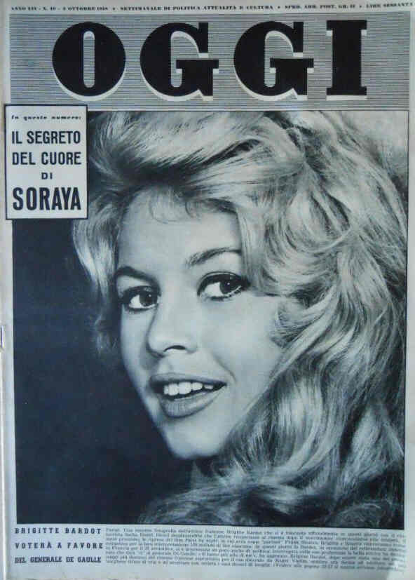 OGGI magazine side cover Issue 40 2 October 1958