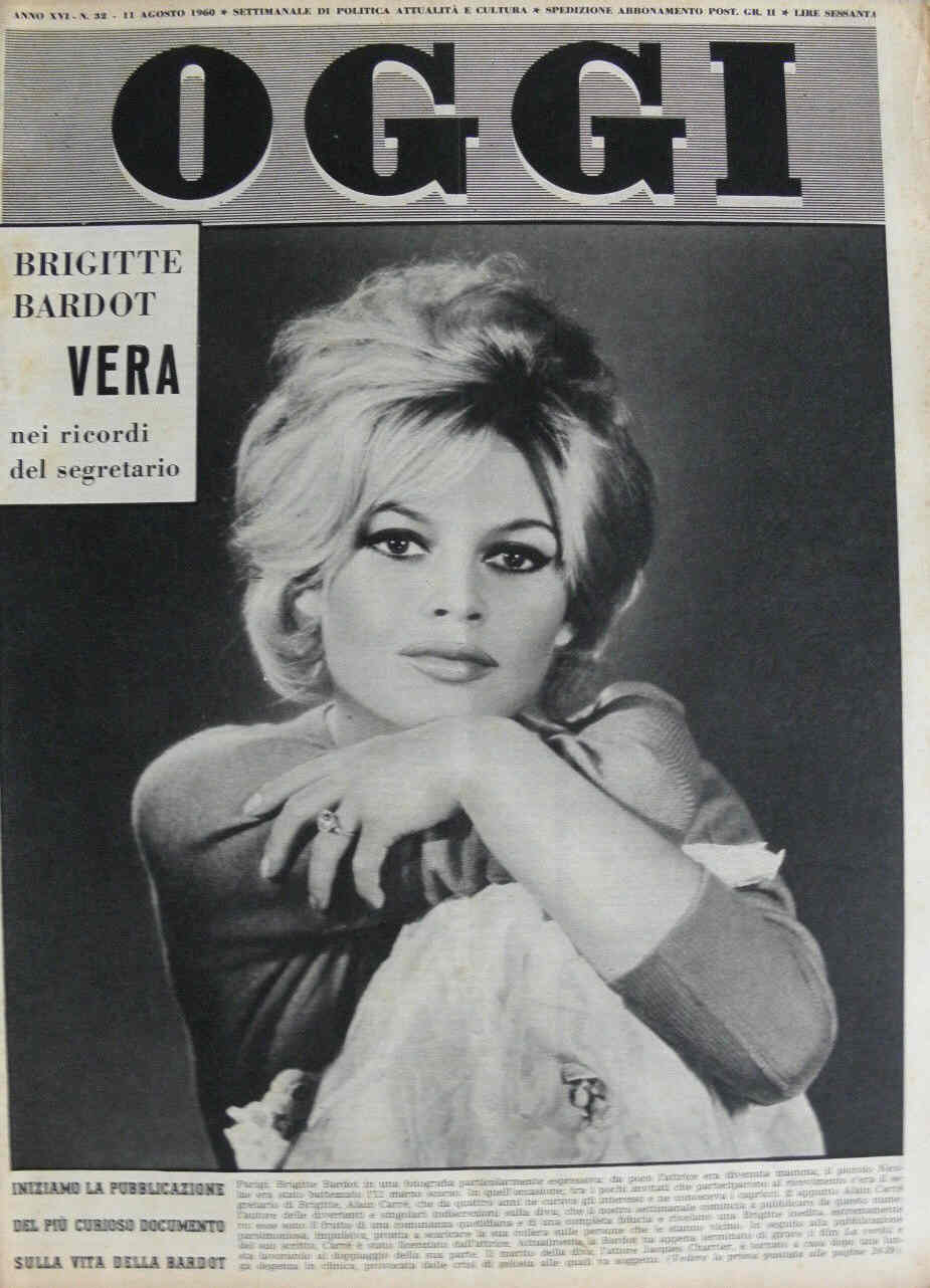 OGGI magazine side cover Issue 32 11 August 1960