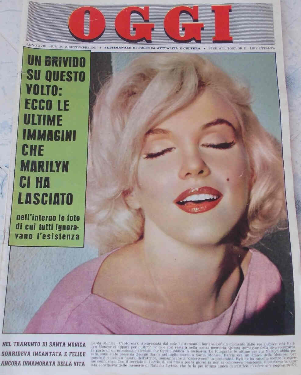 OGGI magazine side cover Issue 38 20 September 1962