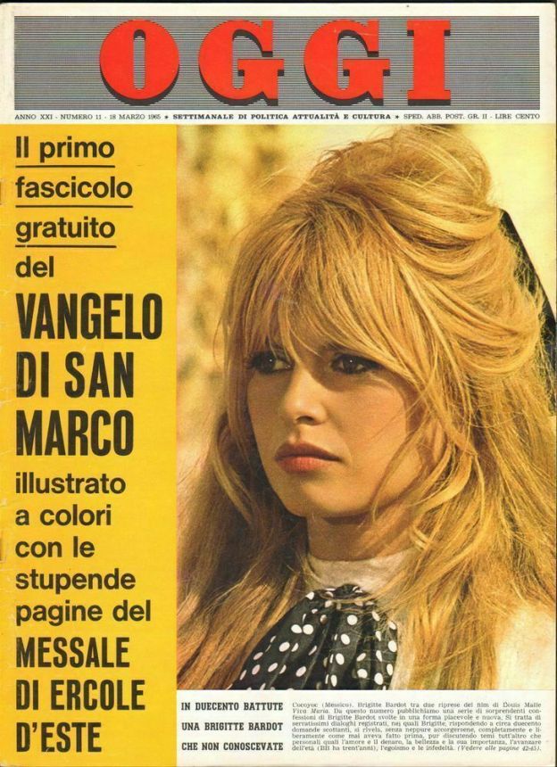 OGGI magazine side cover Issue 11 18 March 1965