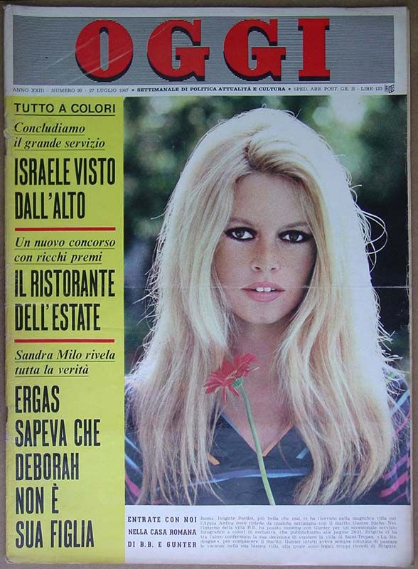 OGGI magazine side cover Issue 30 27 July 1967