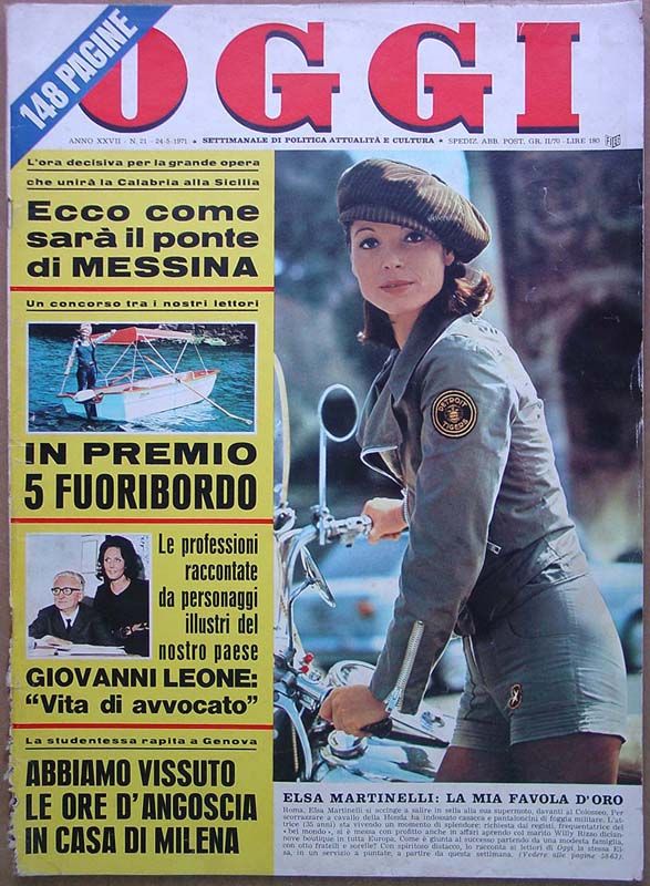 OGGI magazine side cover Issue 21 24 May 1971