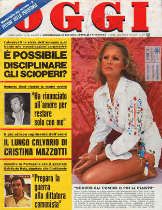 OGGI magazine side cover Issue 37 8 September 1975