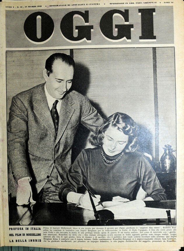 OGGI magazine side cover Issue 12 17 March 1949
