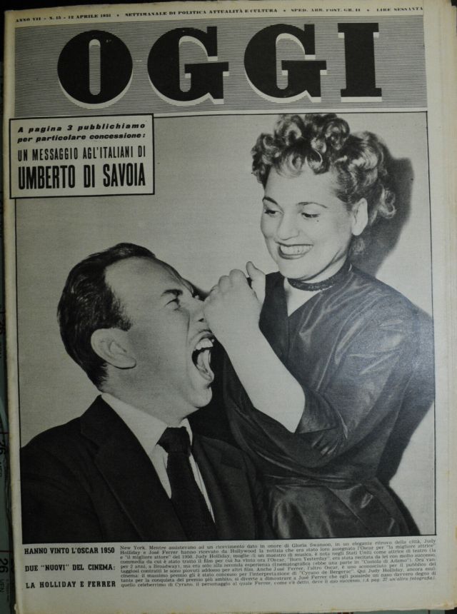OGGI magazine side cover Issue 15 12 April 1951