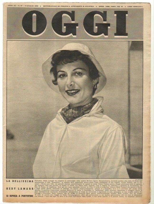OGGI magazine side cover Issue 27 2 July 1953