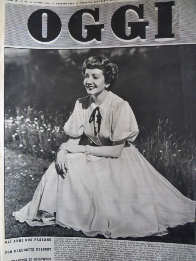 OGGI magazine side cover Issue 32 6 August 1953