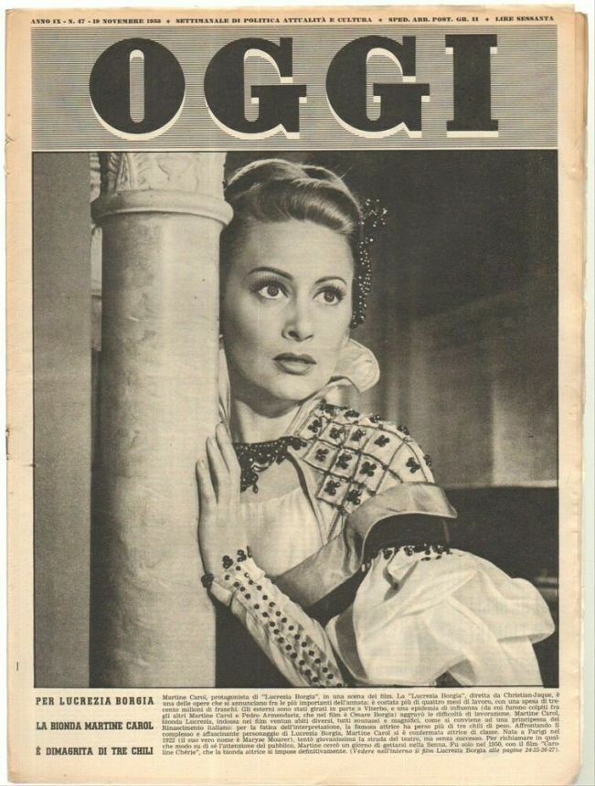 OGGI magazine side cover Issue 47 19 November 1953