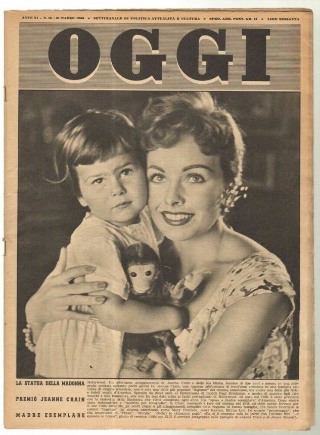 OGGI magazine side cover Issue 13 31 March 1955