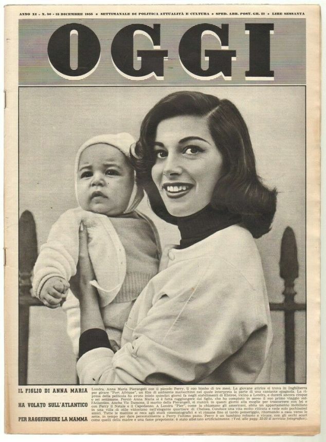 OGGI magazine side cover Issue 50 15 December 1955
