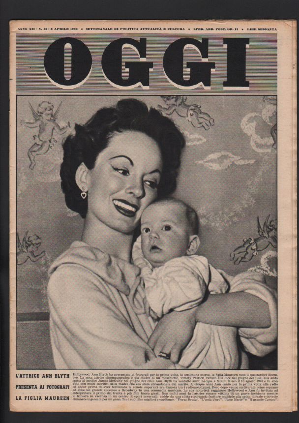 OGGI magazine side cover Issue 14 5 April 1956