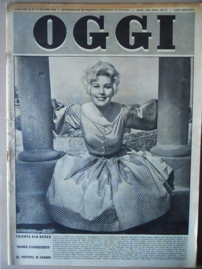 OGGI magazine side cover Issue 18 3 May 1956