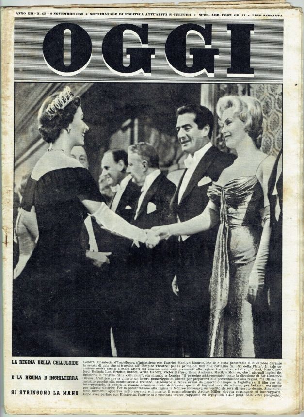 OGGI magazine side cover Issue 45 8 November 1956