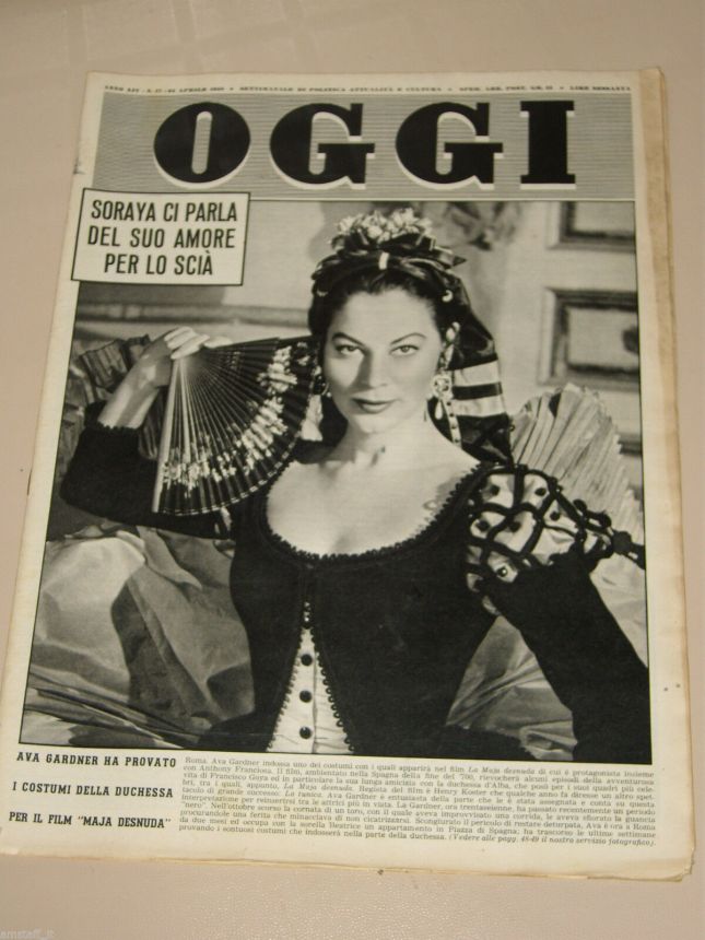 OGGI magazine side cover Issue 17 17 April 1958