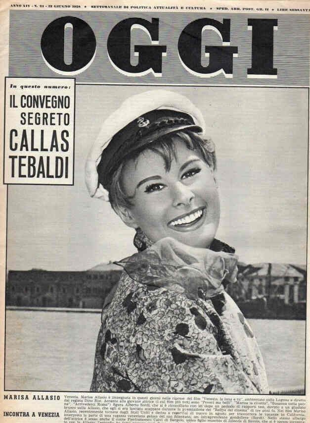 OGGI magazine side cover Issue 24 12 June 1958