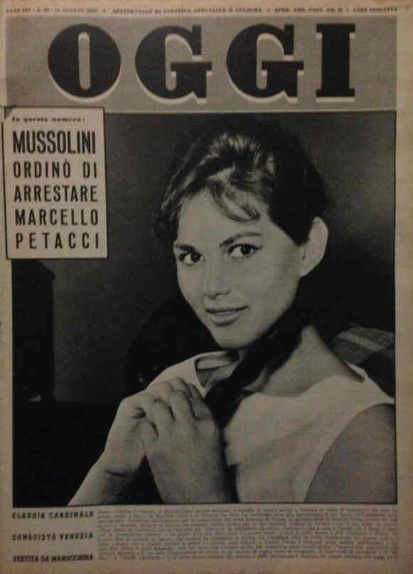 OGGI magazine side cover Issue 28 10 July 1958