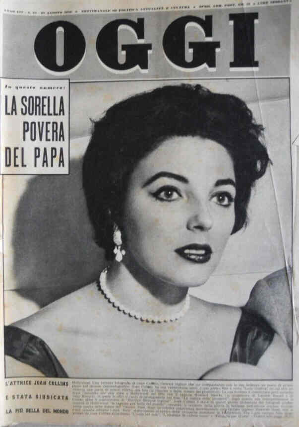 OGGI magazine side cover Issue 35 28 August 1958