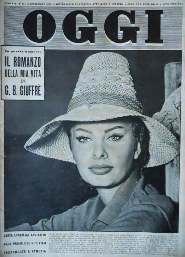 OGGI magazine side cover Issue 37 11 September 1958