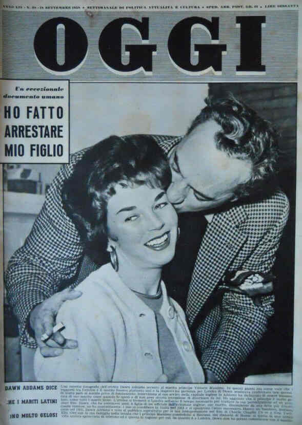OGGI magazine side cover Issue 38 18 September 1958
