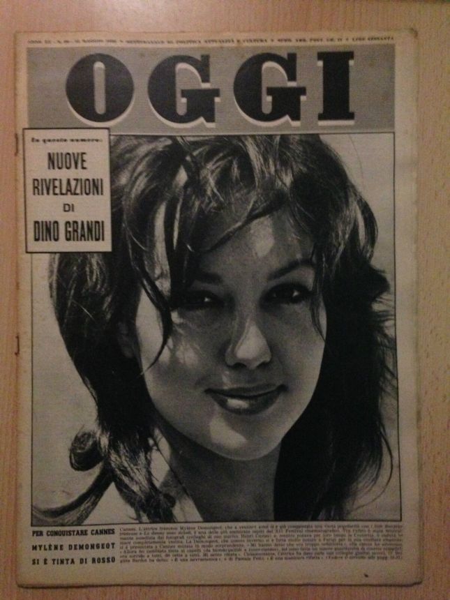 OGGI magazine side cover Issue 20 14 May 1959