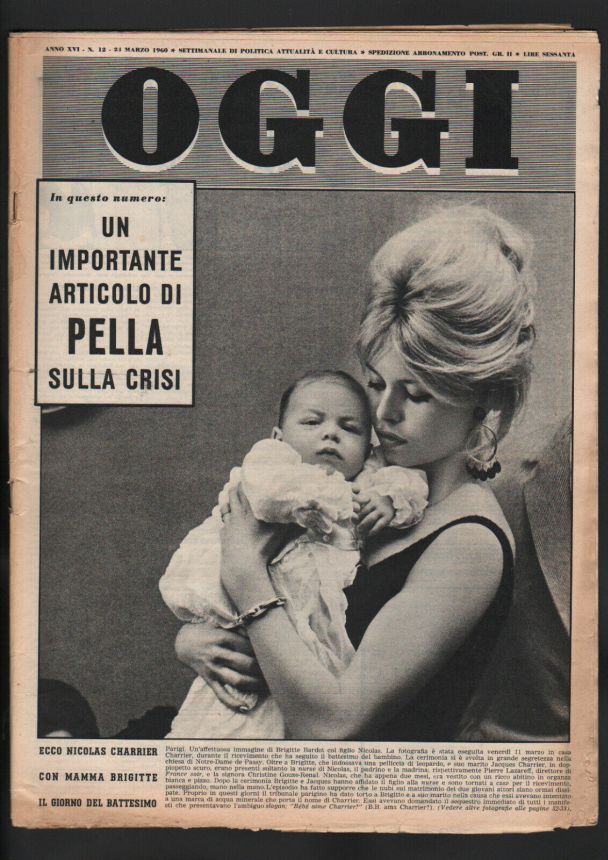 OGGI magazine side cover Issue 12 21 March 1960
