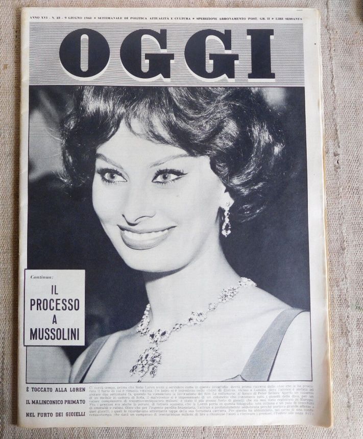 OGGI magazine side cover Issue 23 9 June 1960