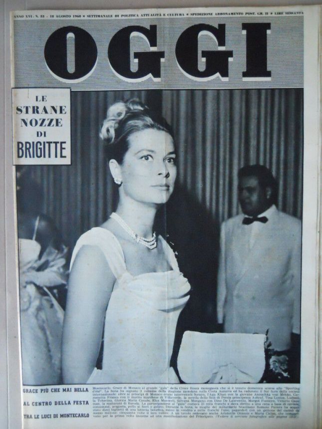 OGGI magazine side cover Issue 33 18 August 1960