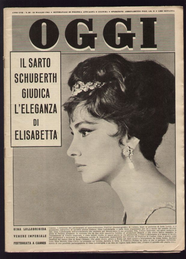 OGGI magazine side cover Issue 20 18 May 1961