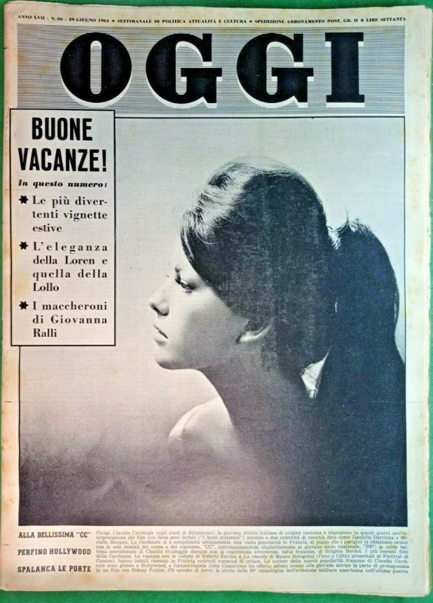 OGGI magazine side cover Issue 26 29 June 1961