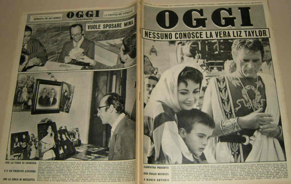 OGGI magazine side cover Issue 47 19 November 1961