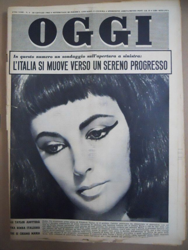 OGGI magazine side cover Issue 4 25 January 1962