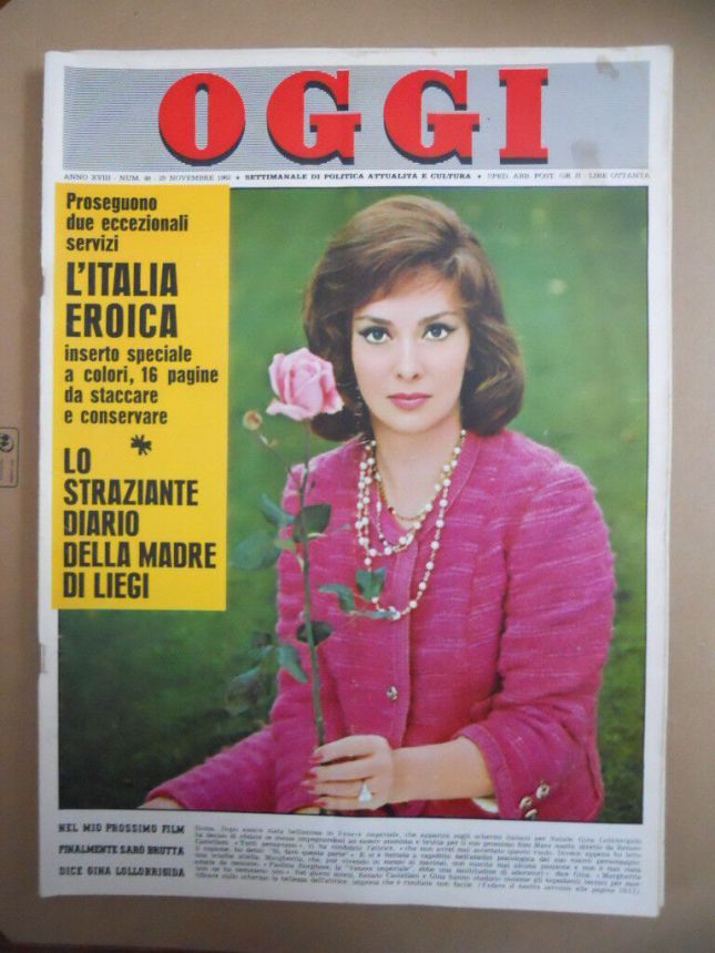 OGGI magazine side cover Issue 48 29 November 1962