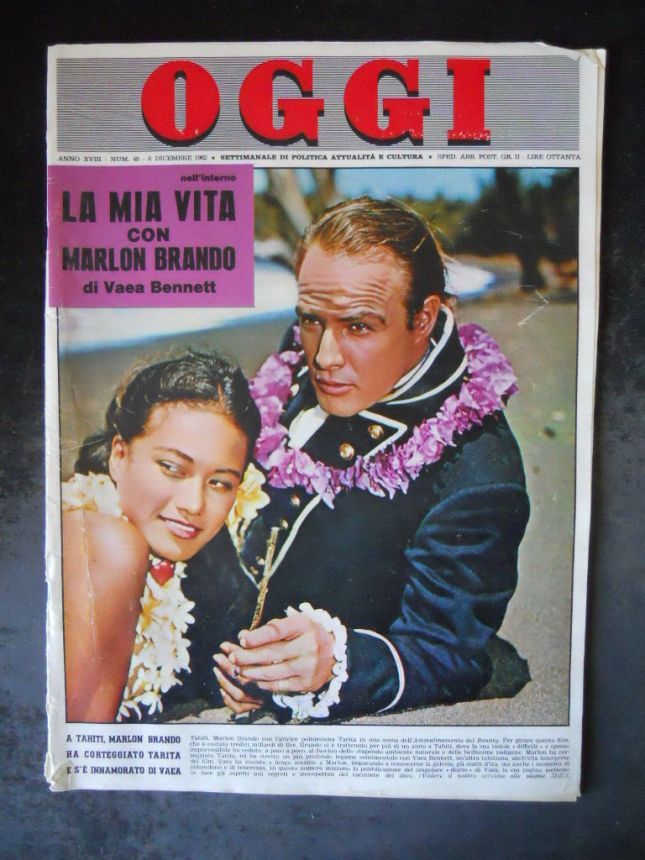 OGGI magazine side cover Issue 49 6 December 1962