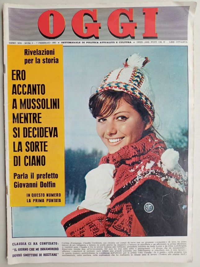 OGGI magazine side cover Issue 6 7 February 1963