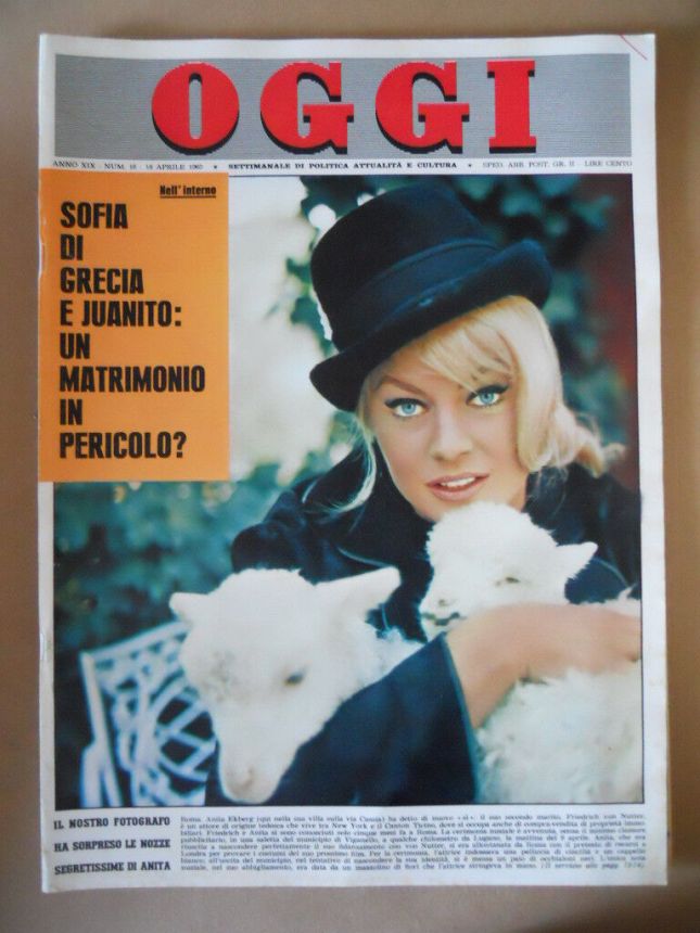 OGGI magazine side cover Issue 16 18 April 1963
