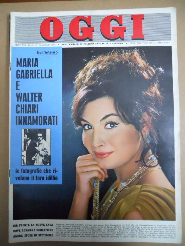 OGGI magazine side cover Issue 22 30 May 1963