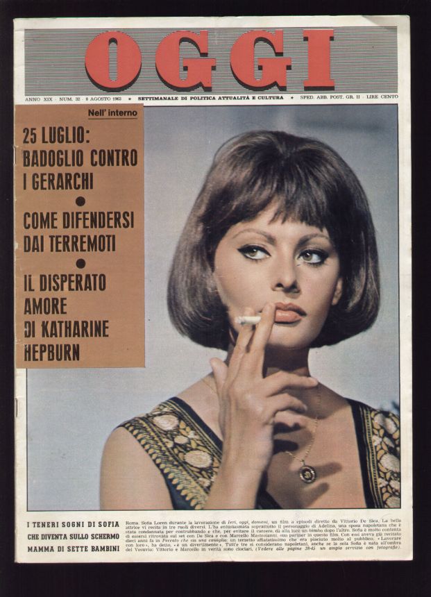 OGGI magazine side cover Issue 32 8 August 1963