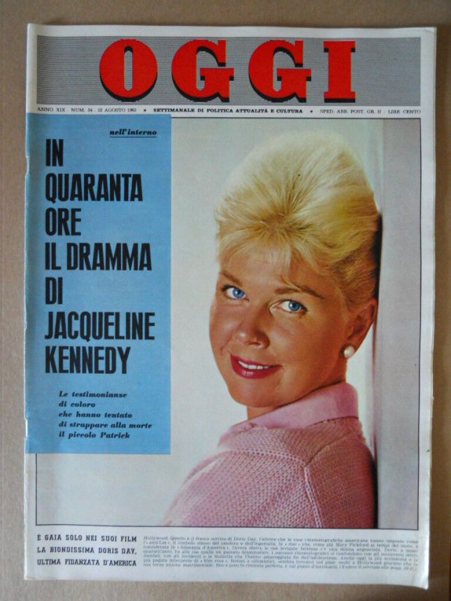 OGGI magazine side cover Issue 34 22 August 1963