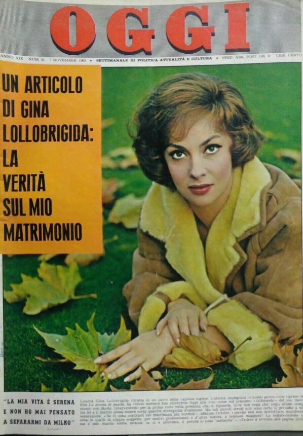 OGGI magazine side cover Issue 45 7 November 1963