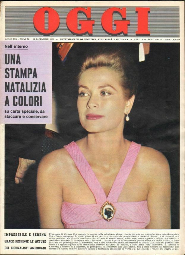 OGGI magazine side cover Issue 52 26 December 1963