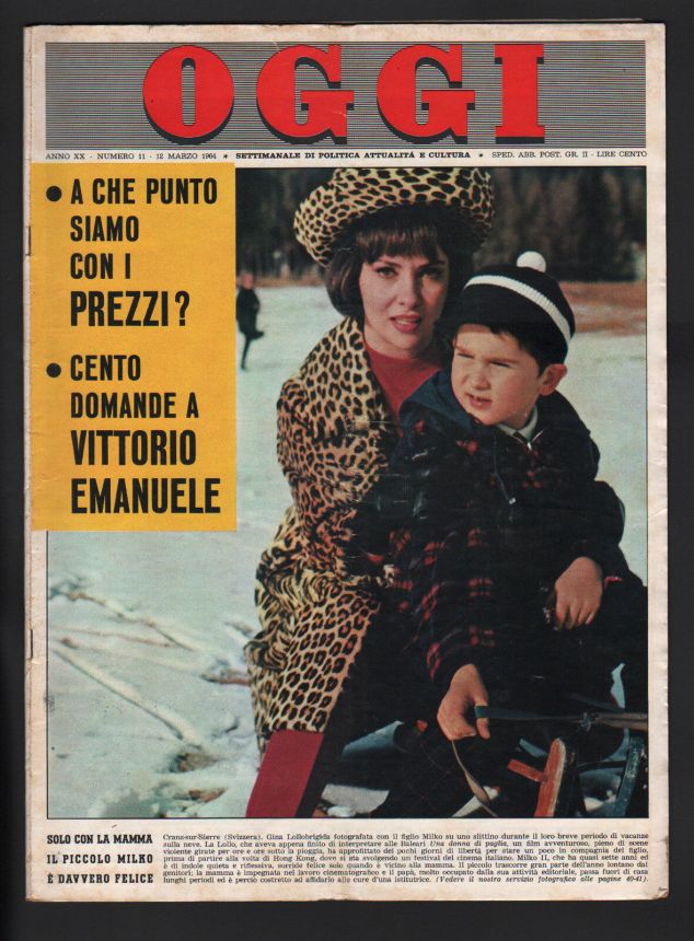 OGGI magazine side cover Issue 11 12 March 1964