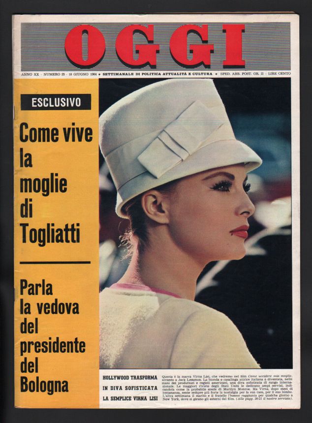 OGGI magazine side cover Issue 25 18 June 1964