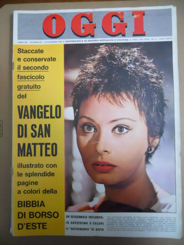 OGGI magazine side cover Issue 52 24 December 1964