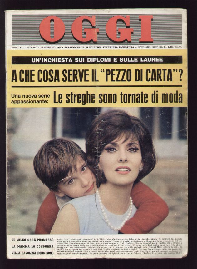OGGI magazine side cover Issue 7 18 February 1965